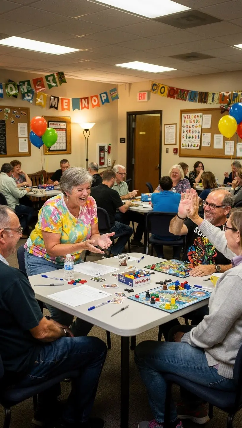 Community engagement benefits for adults aged 40-60.