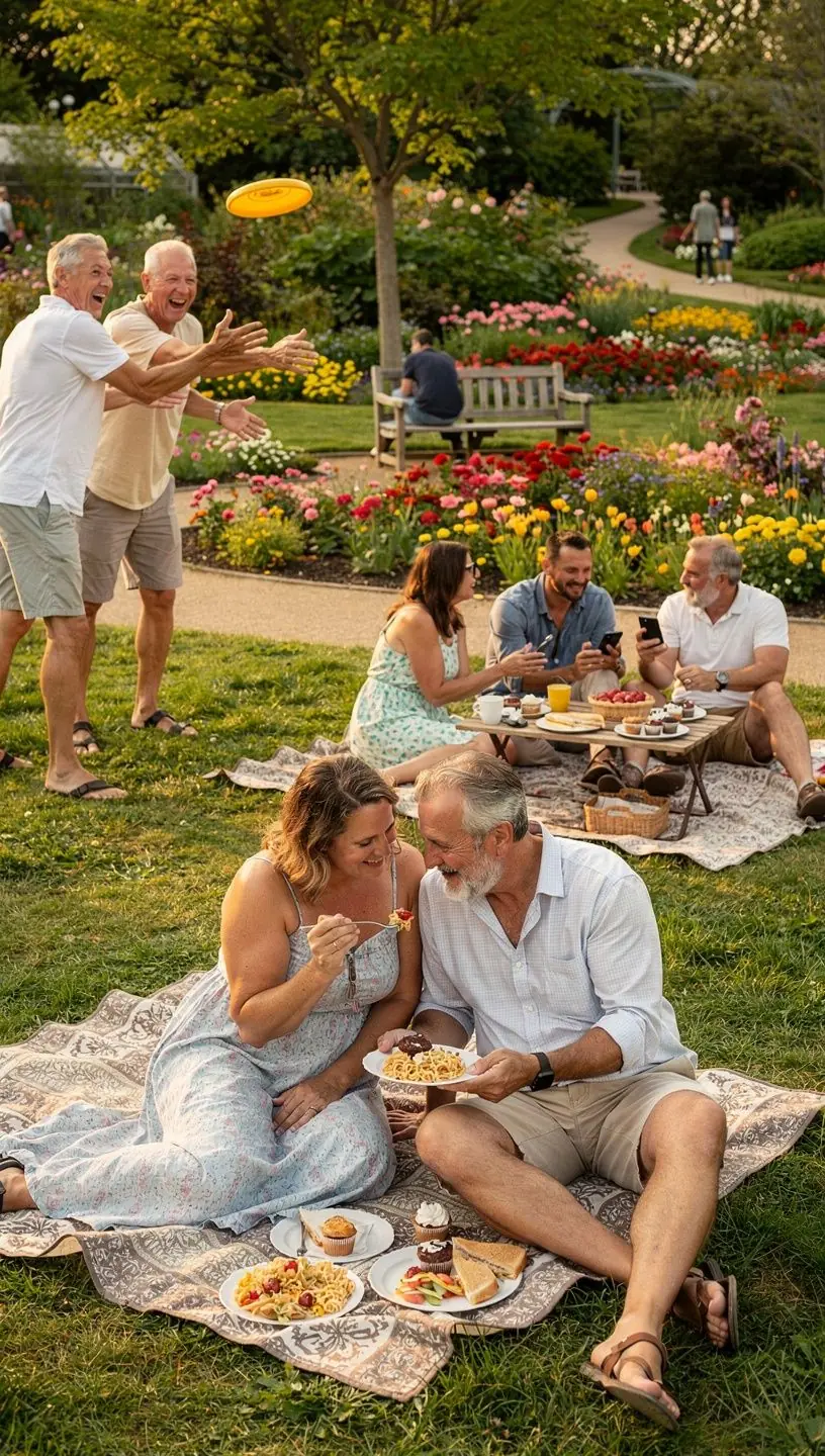 Older adults enjoying various music genres together